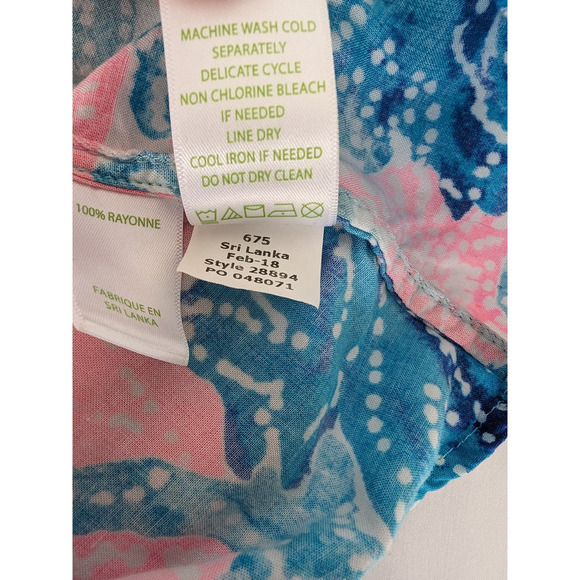 Lilly Pulitzer Lillith Tunic Dress Boho Batik with Pockets - Picture 9 of 11